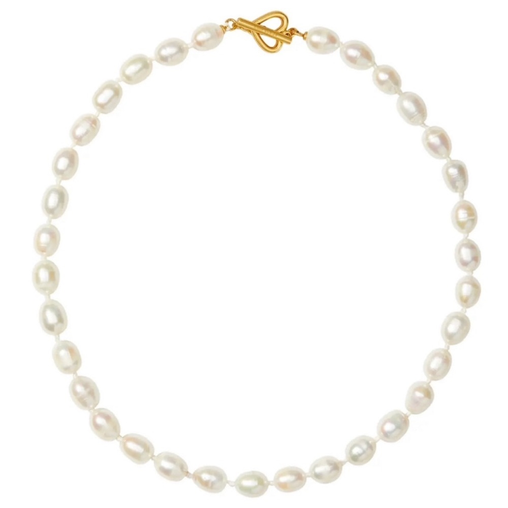 KATE SPADE • Freshwater Pearl Drop Heart Toggle Choker Necklace - Picture 1 of 3